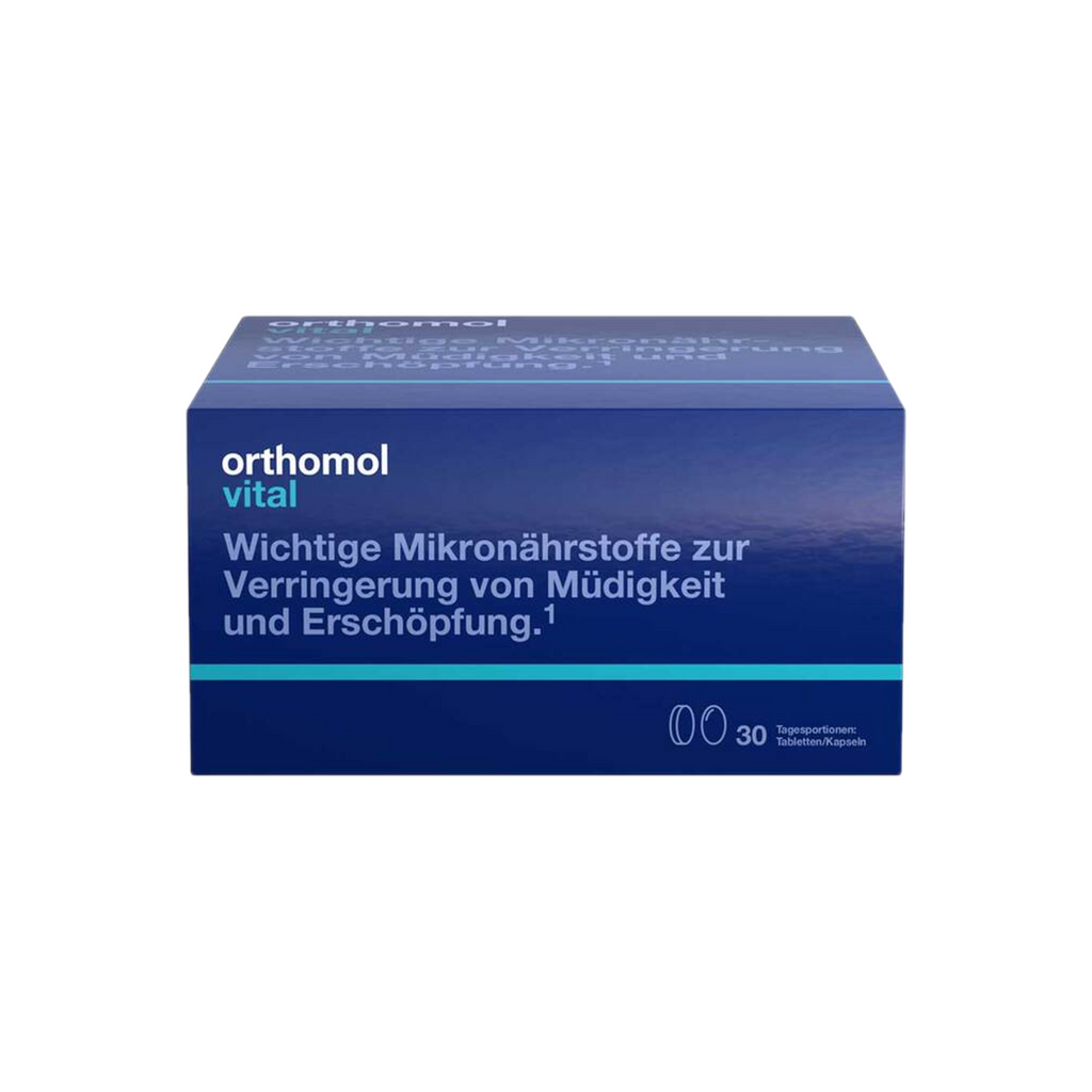 Orthomol Vital | 26 Nutrients with Vitamin B Complex, B12 1,000 μg, Magnesium & Omega-3 | 30 Daily Portions | PZN 20182782