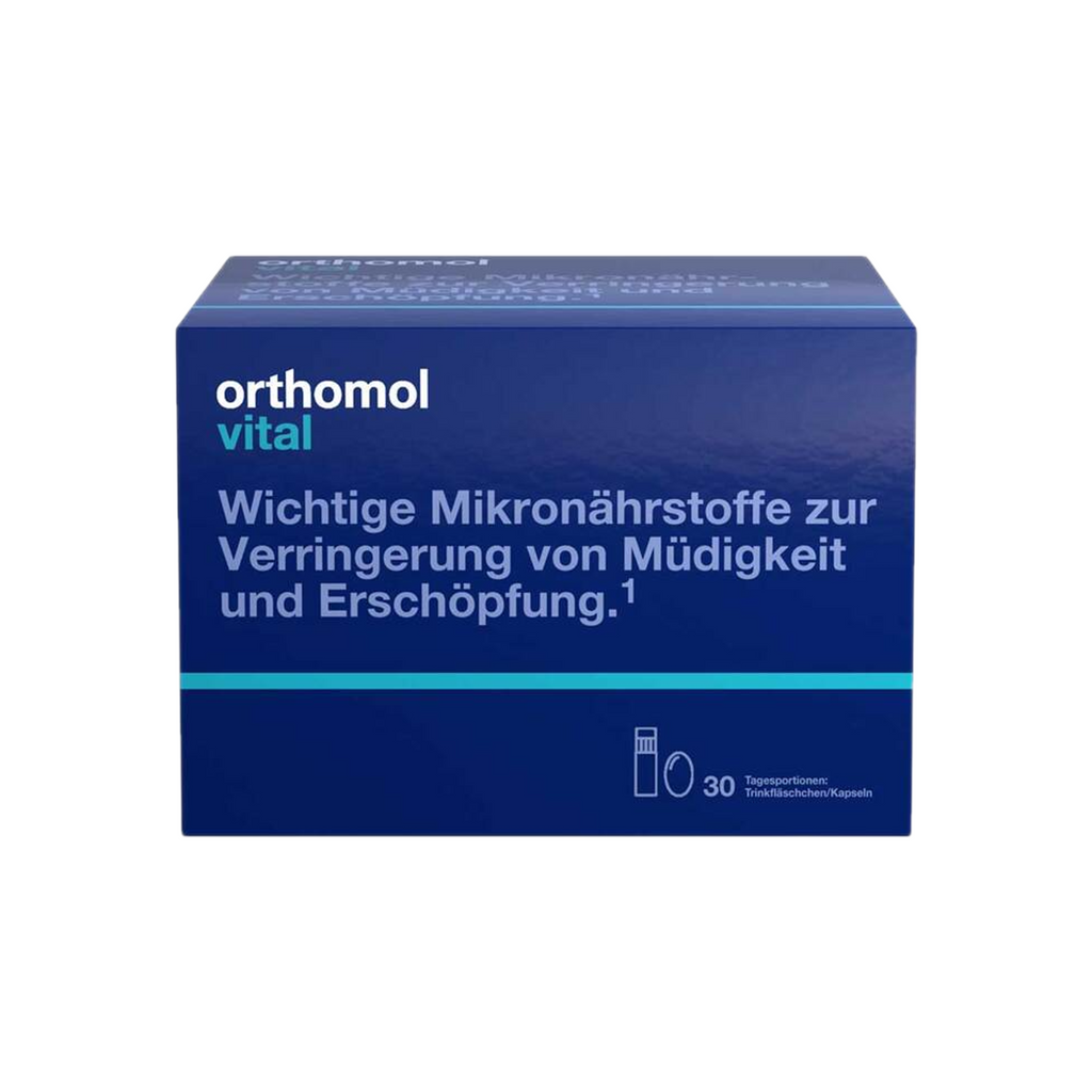 Orthomol Vital | 26 Nutrients with Vitamin B12 1,000 μg, Magnesium & Omega-3 | 30 Drinking Bottles + Capsules | PZN 20182747