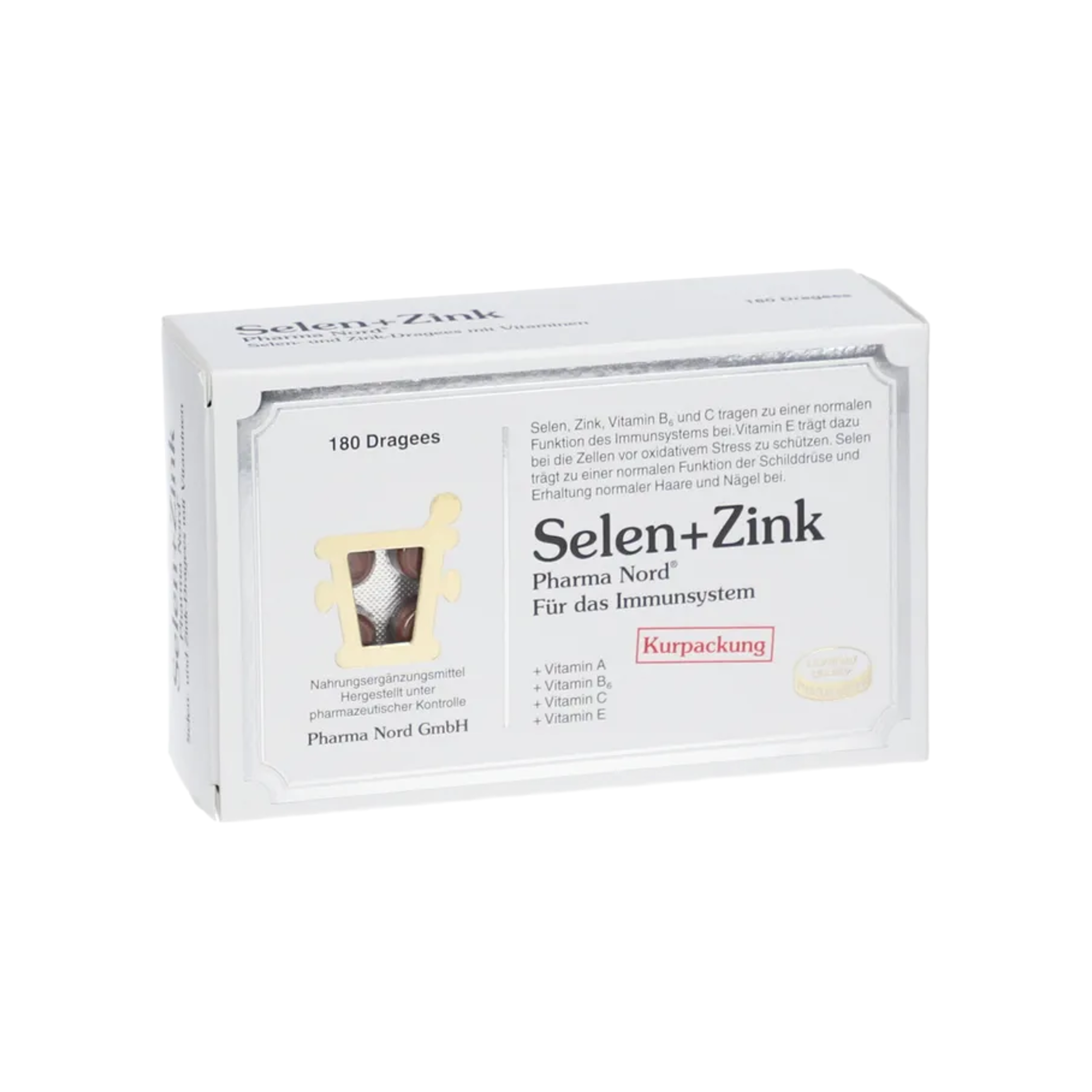 Pharma Nord Selenium + Zinc | SelenoPrecise® with Vitamins A, B6, C & E for Immune Support | Vegan | 180 Tablets | PZN 10074399