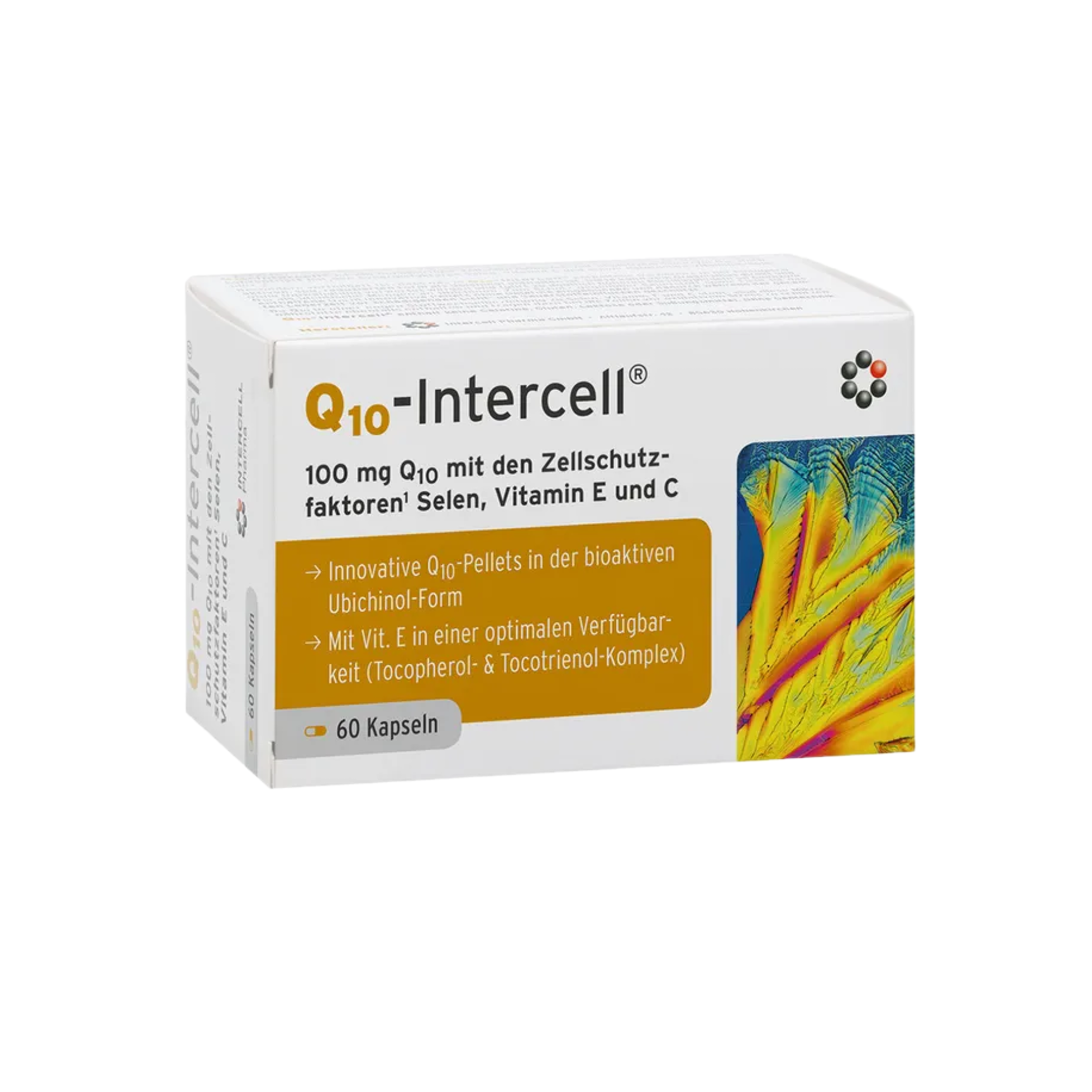 Q10-Intercell | Ubiquinol CoQ10 100 mg with Selenium, Vitamin C & E | Antioxidant Formula | Vegan | 60 Capsules | PZN 14852391