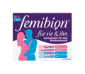 德国原装Femibion 男女备孕片56粒 | 助孕及备孕配方 | 叶酸，L-甲基叶酸，锌和硒 | PZN 19669131