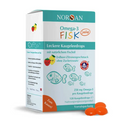 德国原装 NORSAN 儿童鱼油软糖 120粒 | 含1000毫克 Omega-3、EPA、DHA 和维生素D3 提高免疫力/补充大脑营养/保护视力/补钙健骨 草莓柠檬味 | PZN 19052749