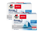 Doppelherz Omega-3 Sea Fish Oil 1000 Capsules 480 pcs | Double Pack | 1000 mg Fish Oil, 300 mg Omega-3, EPA, DHA & Vitamin E | Heart, Brain & Vision Support | Made in Germany | PZN 16588550