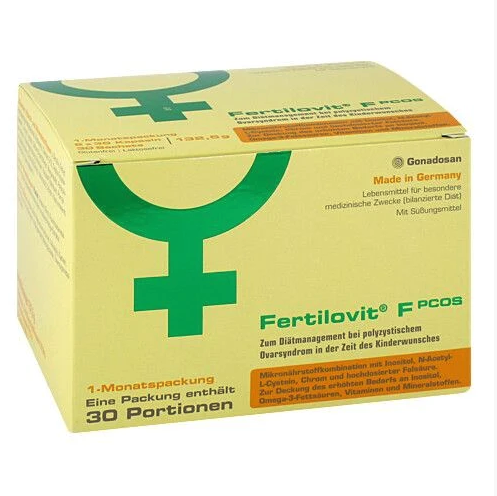 德国原装Fertilovit F PCOS多囊卵巢综合征女性备孕综合营养素 胶囊60粒 + 冲剂30袋 | 含肌醇、D-手性肌醇、N-乙酰半胱氨酸、Omega-3 和叶酸 | 德国制造 PZN 11726734