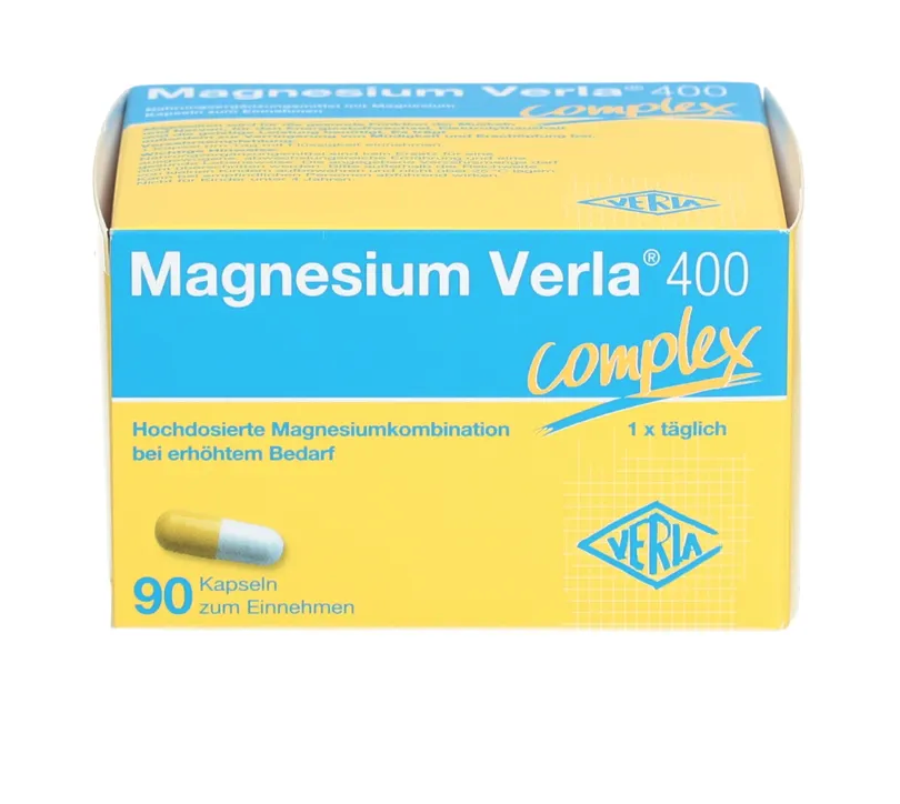 德国原装 Verla 400mg柠檬酸镁营养素胶囊 90粒 | 纯素 保护肌肉、神经，补充能量，减轻疲劳和压力 德国制造 PZN 18812514