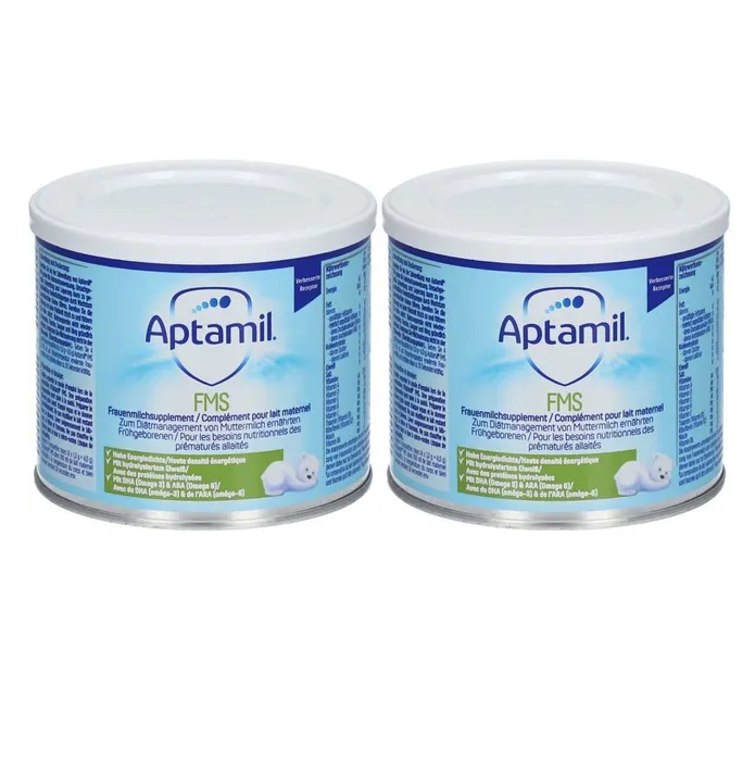 Aptamil FMS Breast Milk Fortifier 200 g × 2 Cans | For Breastfed Preterm Infants | Protein, Vitamins & Minerals | Food for Special Medical Purposes | Made in Germany | PZN 14154327