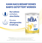 Nestlé BEBA PRE Infant Formula Family Value Pack 3200g 4 × 800 g From Birth | 5 HMOs & DHA | Lactose Only | Palm Oil Free