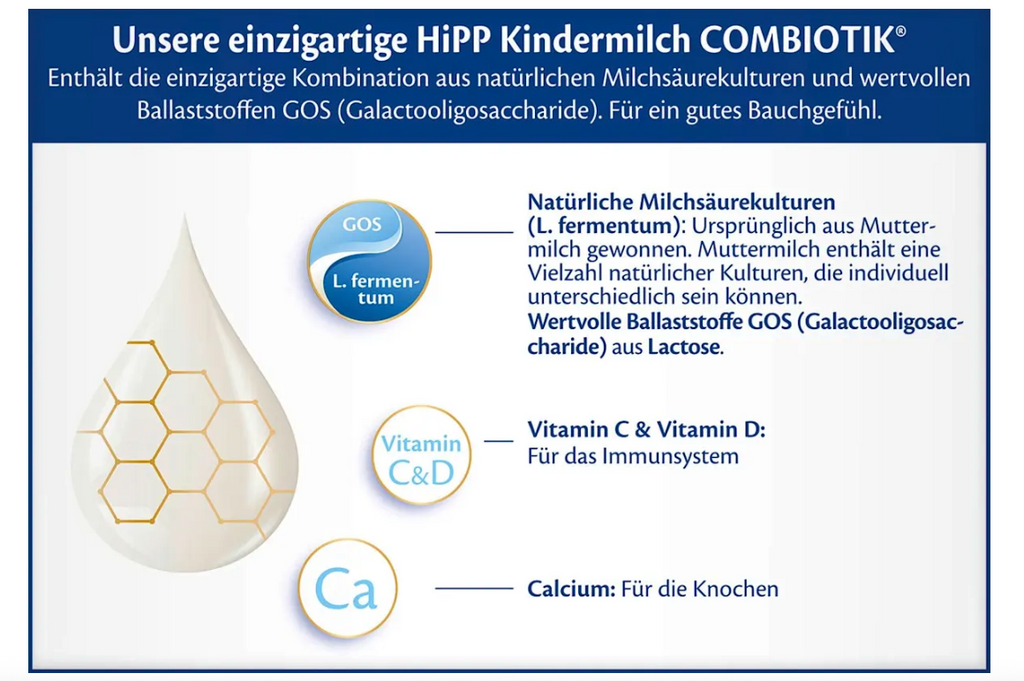 HiPP Organic Stage 1 COMBIOTIK Infant Formula Family Value Pack 2400g 4 × 600 g | From Birth | Organic Natural Lactic Cultures, GOS, DHA & Organic Starch