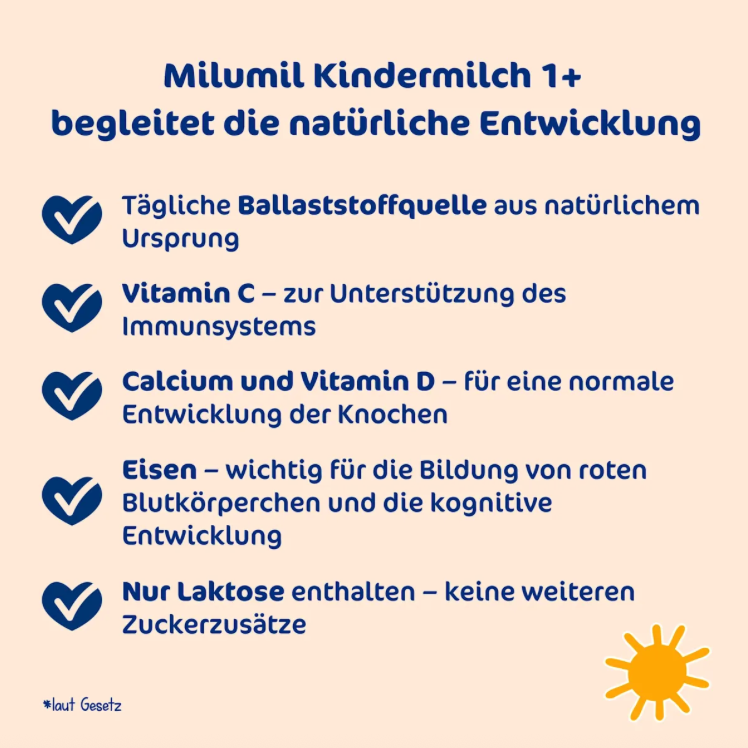 Milupa Milumil Kindermilch 2 Family Value Pack 2200g 4 × 550 g | From 2 Years | GOS/FOS Prebiotics | Calcium, Vitamin D & Iodine | Palm Oil Free | Made in Germany