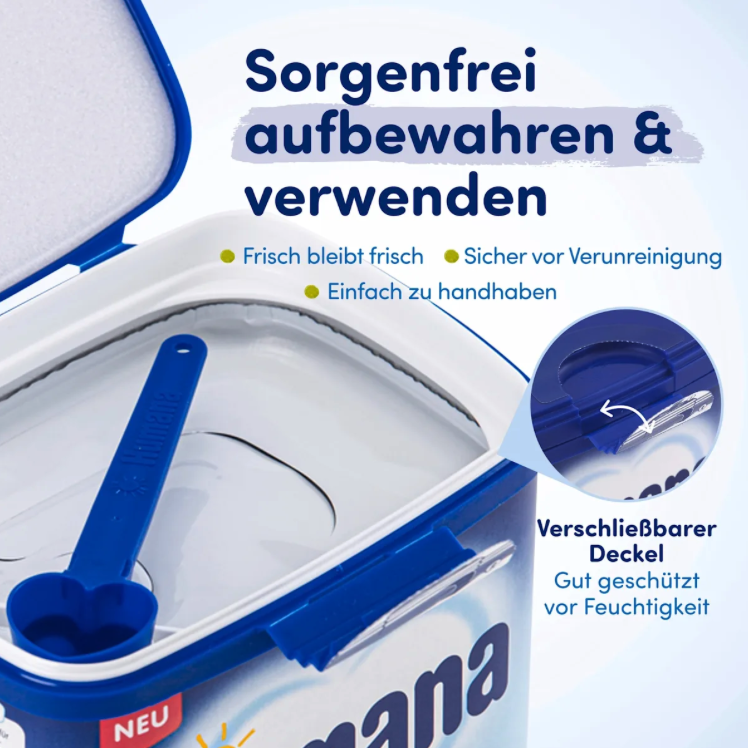 德国原装 Humana PRE段 出生婴儿配方奶粉 超值装 4盒 × 750 克 含 HMO、DHA 和 ARA 仅含乳糖 | 德国制造
