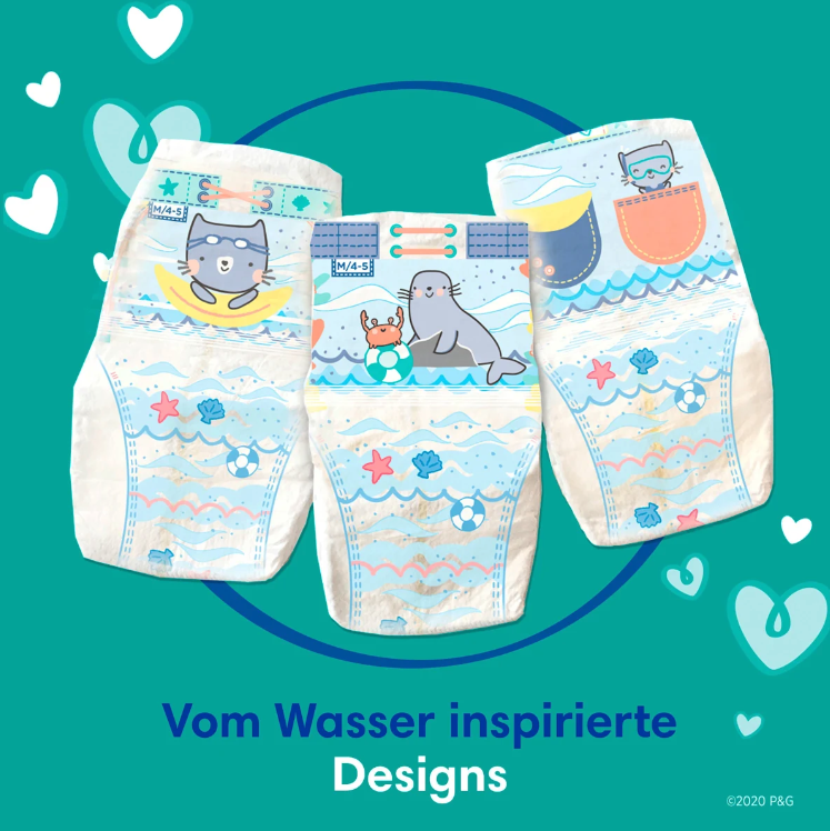 Pampers Splashers Swim Diapers Size 3–4 | 6–11 kg | Disposable Swimming Diapers | 2 × 12 = 24 Diapers