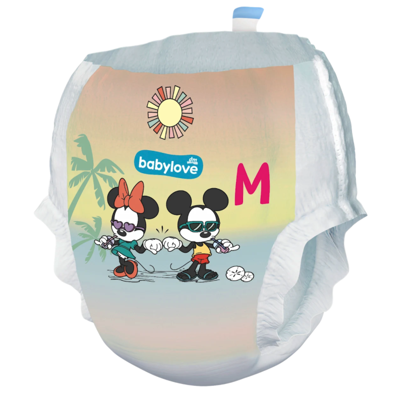 babylove Disney Swim Diapers Size Medium | 7–11 kg | Disposable Swimming Diapers | 2 × 11 = 22 Diapers