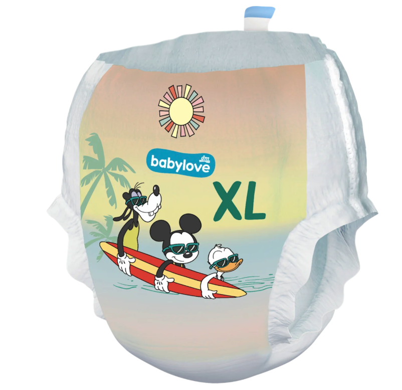 babylove Disney Swim Diapers Size XL | 13+ kg | Disposable Swimming Diapers | 2 × 12 = 24 Diapers