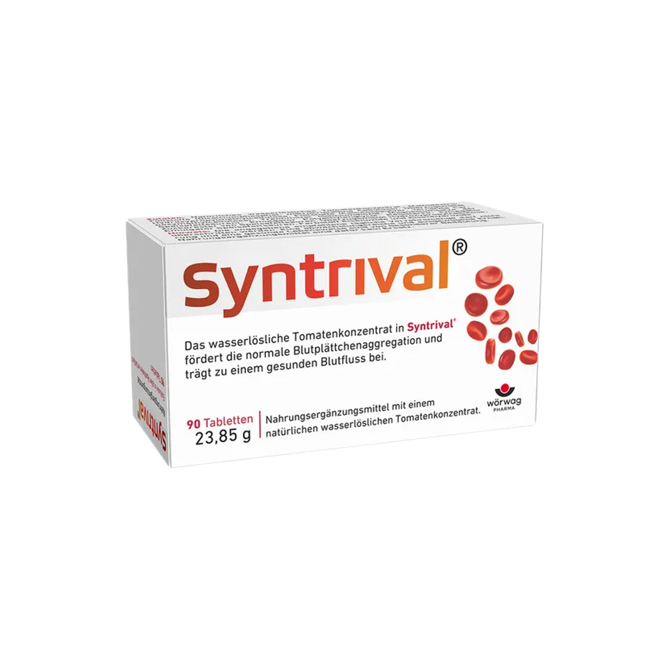 Syntrival | Fruitflow™ Water-Soluble Tomato Concentrate 150 mg | Healthy Blood Flow & Normal Platelet Aggregation | 90 Tablets | PZN 11853846