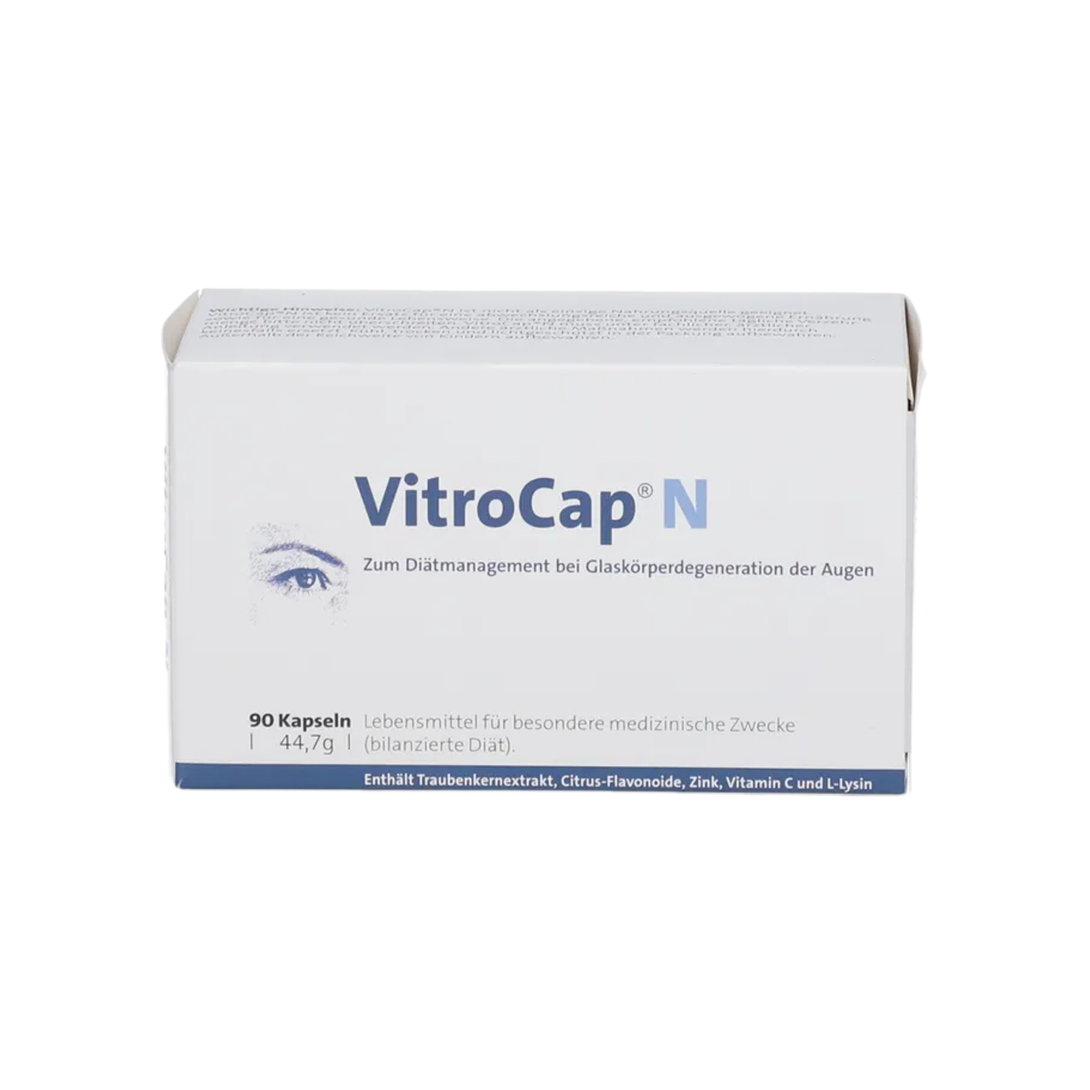 VitroCap N | Eye Nutrition with L-Lysine, Hesperidin, Grape Seed OPC, Vitamin C & Zinc | 90 Capsules | PZN 13986899
