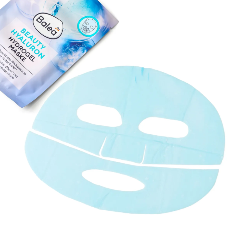 Balea Beauty Hyaluron Hydrogel Face Mask 10-Pack | 7 Types of Hyaluronic Acid, Niacinamide & Panthenol | Intensive Hydration Hydrogel Mask | 10 Treatments