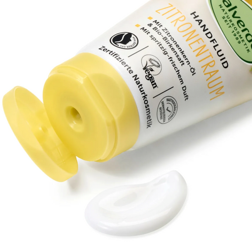 alverde NATURKOSMETIK Lemon Dream Hand Fluid 5-Pack | Lightweight Moisturizing Hand Care | 5 × 75 ml | Certified Natural & Vegan