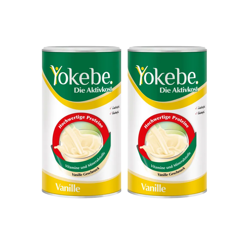 Yokebe Vanilla Meal Replacement Shake | 31 g Protein, Vitamins & Minerals | Lactose & Gluten Free | 2 × 500 g | 1 kg Value Pack | PZN 19213566