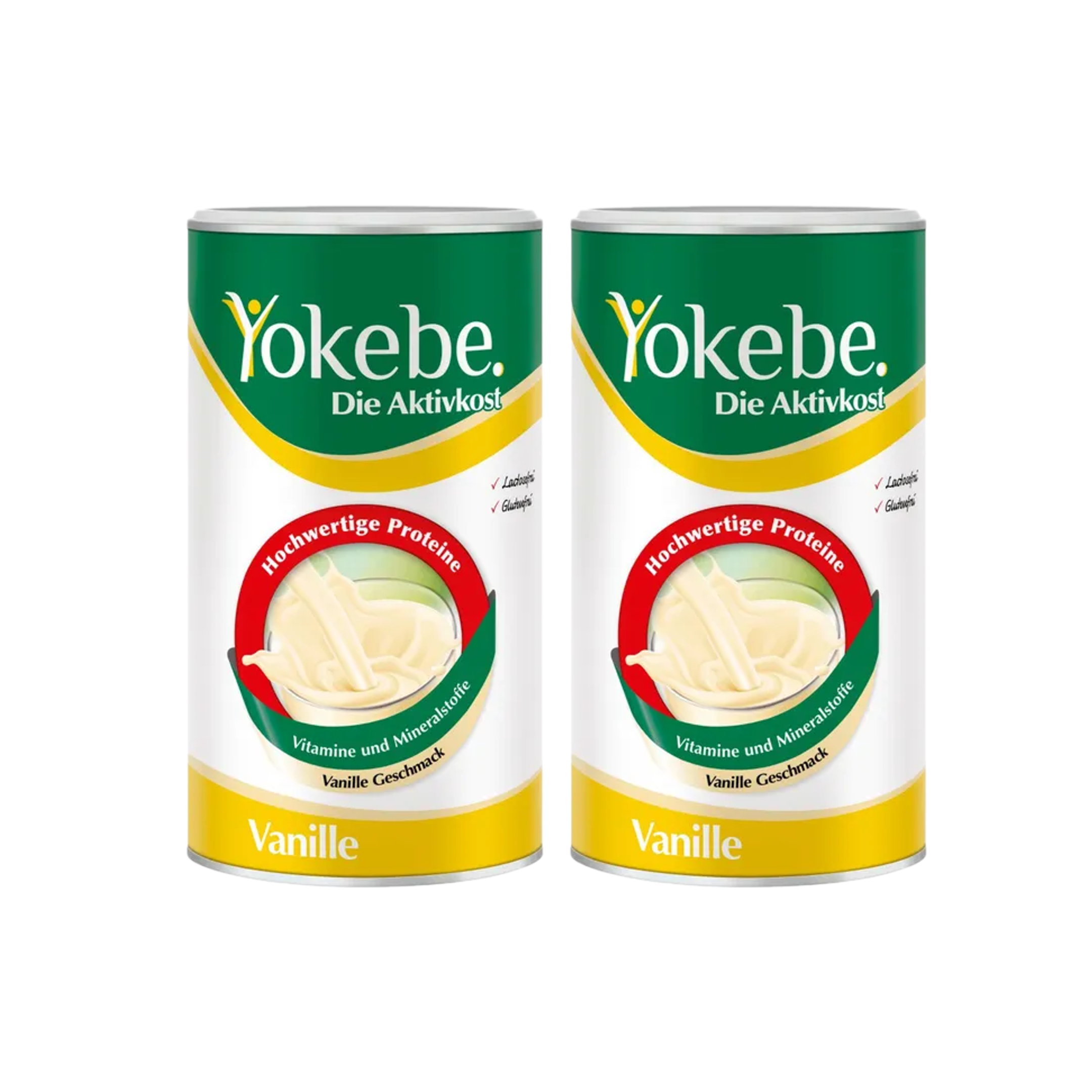 Yokebe Vanilla Meal Replacement Shake | 31 g Protein, Vitamins & Minerals | Lactose & Gluten Free | 2 × 500 g | 1 kg Value Pack | PZN 19213566