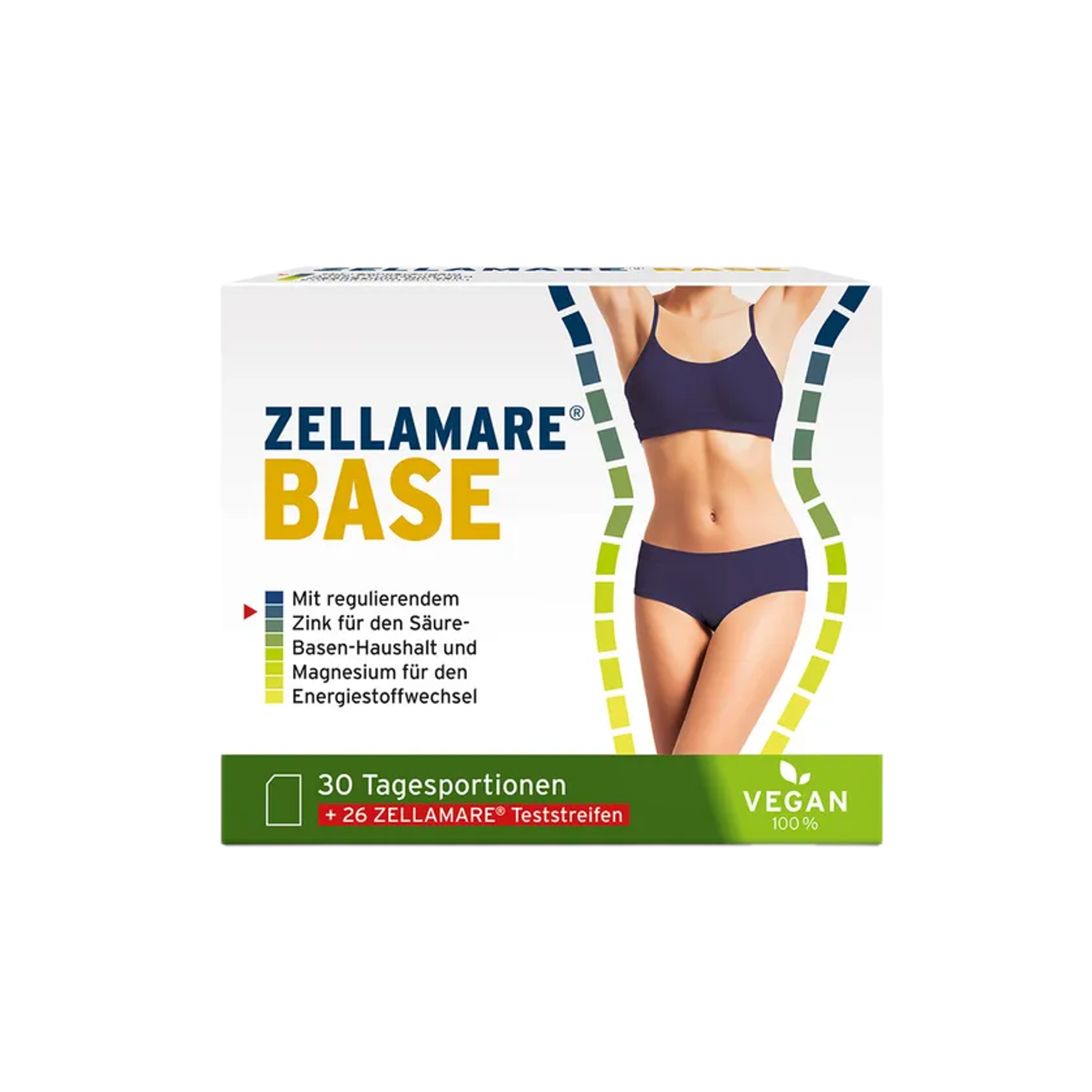 ZELLAMARE BASE | Magnesium, Potassium & Zinc Citrates | Acid-Base & Energy Metabolism Support | 30 Sachets + 26 pH Test Strips | PZN 09748289
