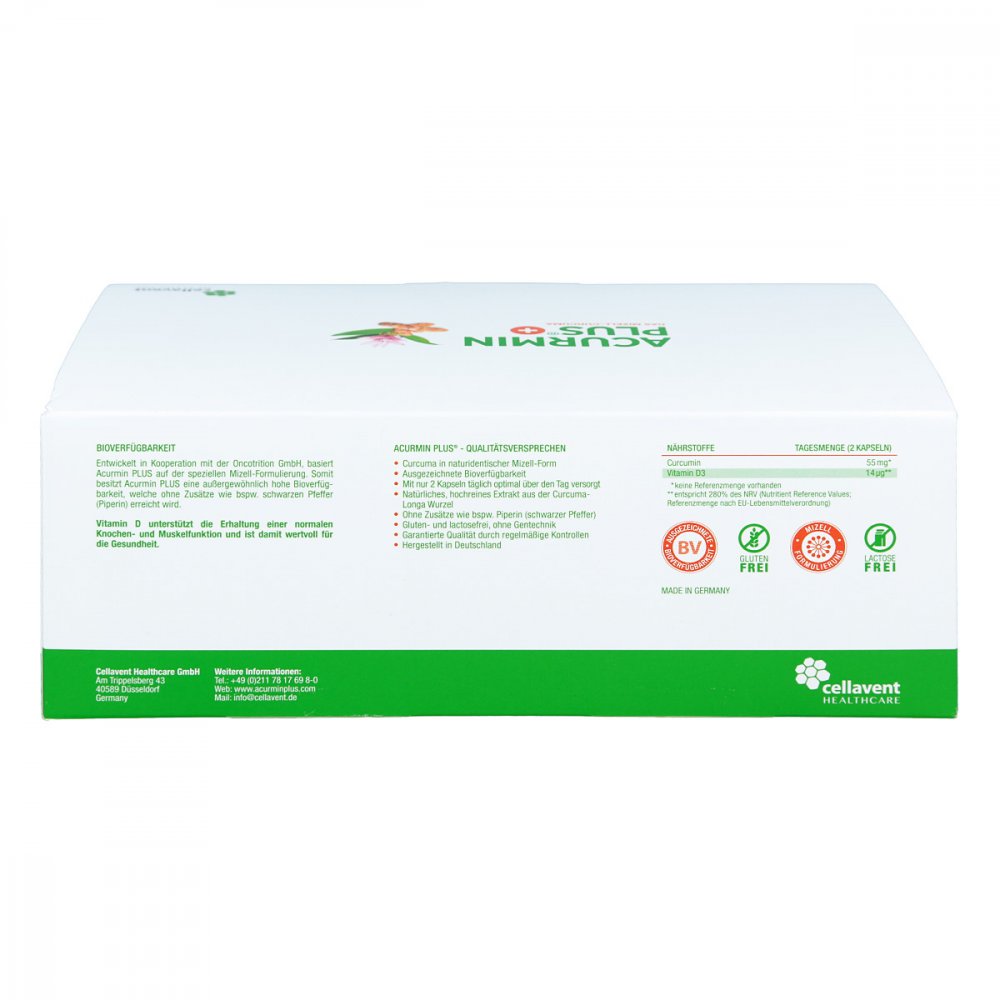 Acurmin Plus Micellar Turmeric Soft Capsules 360 pcs Curcumin Vitamin D3 High Absorption Immune Joint Support PZN 12475079