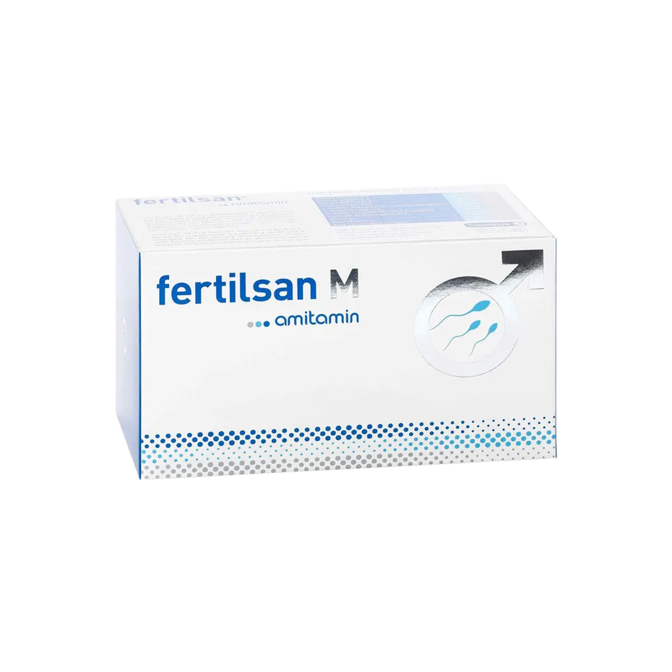 amitamin fertilsan M | L-Arginine, L-Carnitine, Zinc, Selenium, CoQ10 & Antioxidants | Male Fertility Nutritional Support | 90 Capsules | PZN 01476816