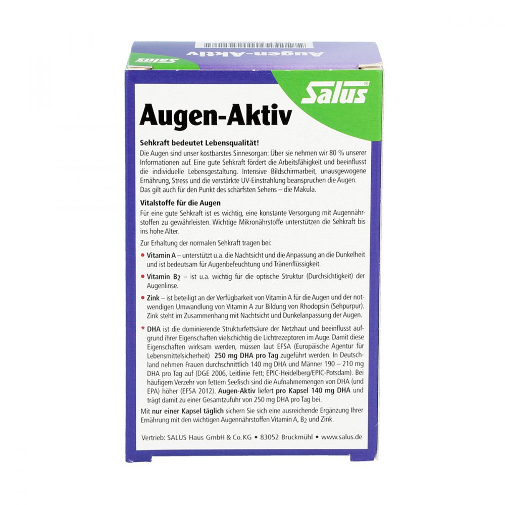 眼部活性胶囊 Salus，60 粒 PZN 08895953