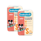babylove Disney Swim Diapers Size Small | 4–9 kg | Disposable Swimming Diapers | 2 × 12 = 24 Diapers
