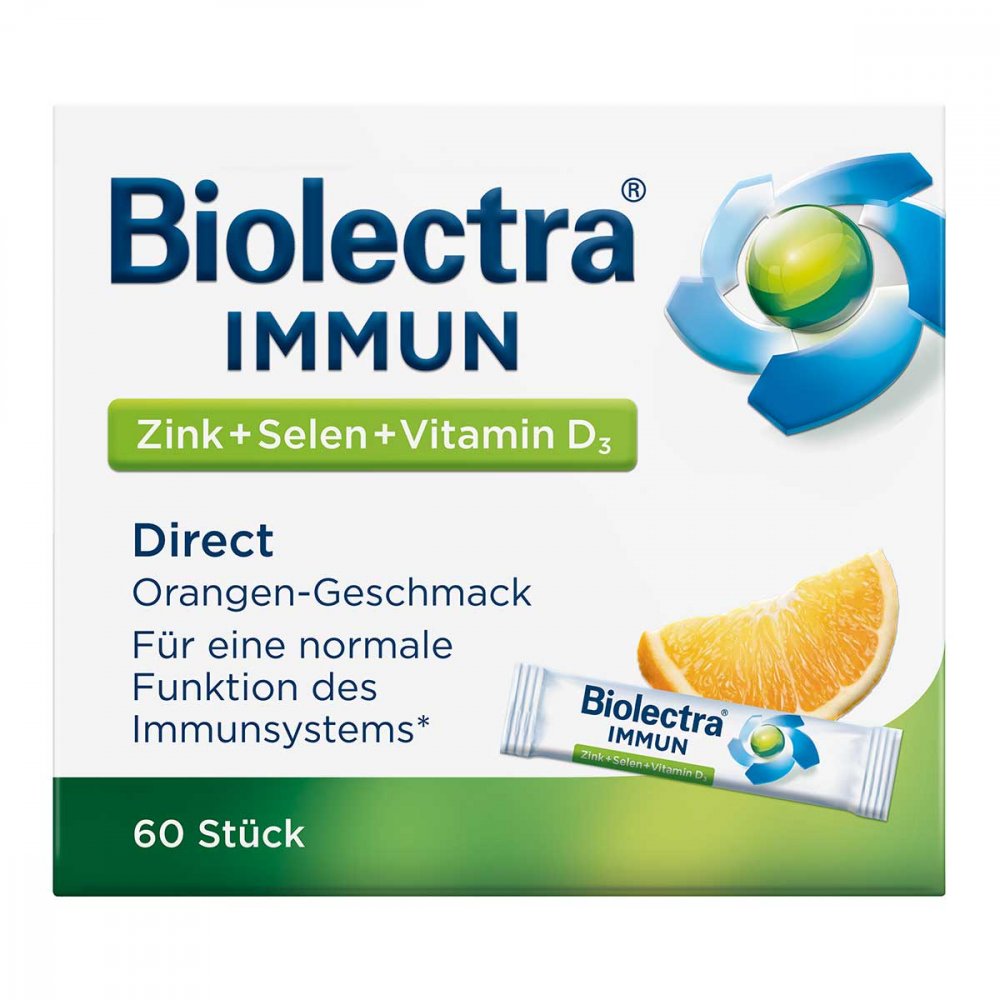 Biolectra Immun Direct Pellets 60 Sticks PZN 17605599 | German Immune Support Zinc Selenium Vitamin D3