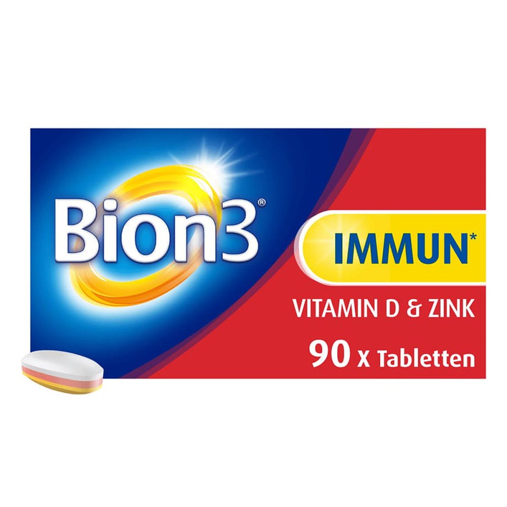 Bion 3 Immune 90 Tablets 3-in-1 Immune Support Probiotics Vitamins Minerals Gut Health Energy Support PZN 11587184