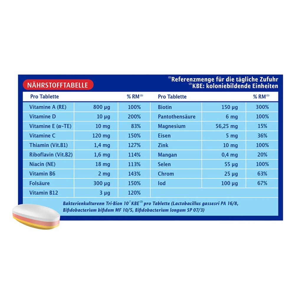 Bion 3 Immune 90 Tablets 3-in-1 Immune Support Probiotics Vitamins Minerals Gut Health Energy Support PZN 11587184