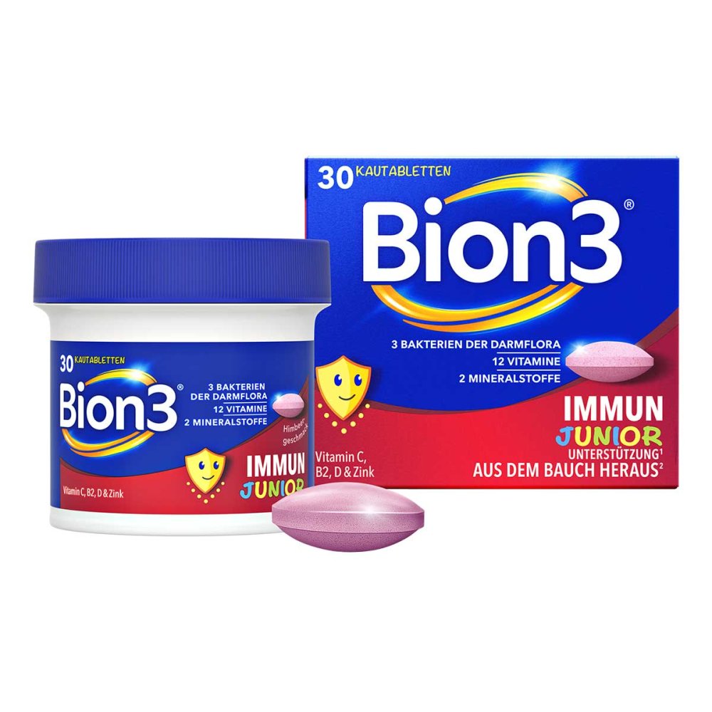 德国原装BION3 儿童免疫力咀嚼片 30粒 | 益生菌 + 12种维生素 | PZN 18860186 提高免疫力，保护胃肠道健康，促进生长发育，4岁以上均可