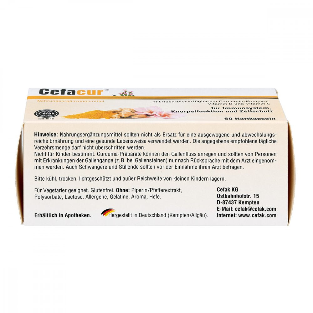 Cefacur Hard Capsules 60 pcs | Traditional Brewer’s Yeast + B Vitamins Formula | PZN 14218091