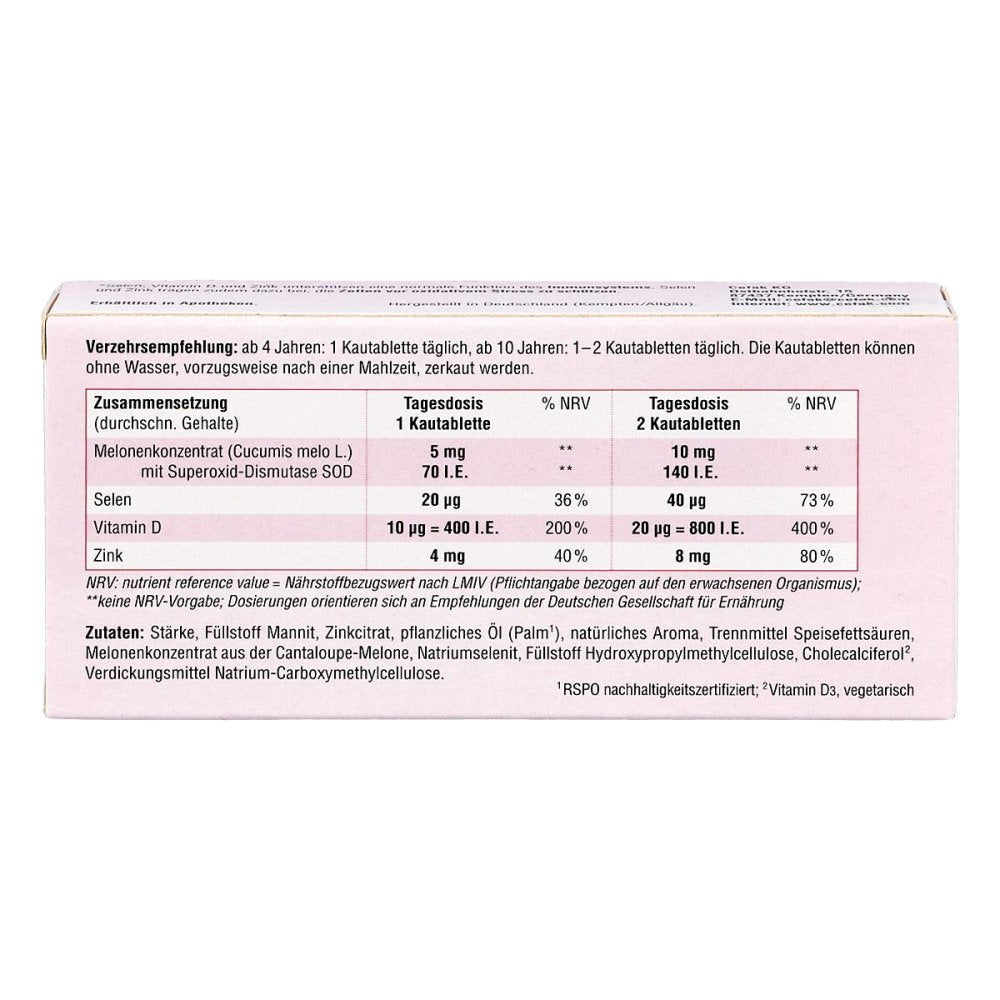 Cefaimmun 儿童免疫力咀嚼片，60粒 PZN 18066324 4岁以上