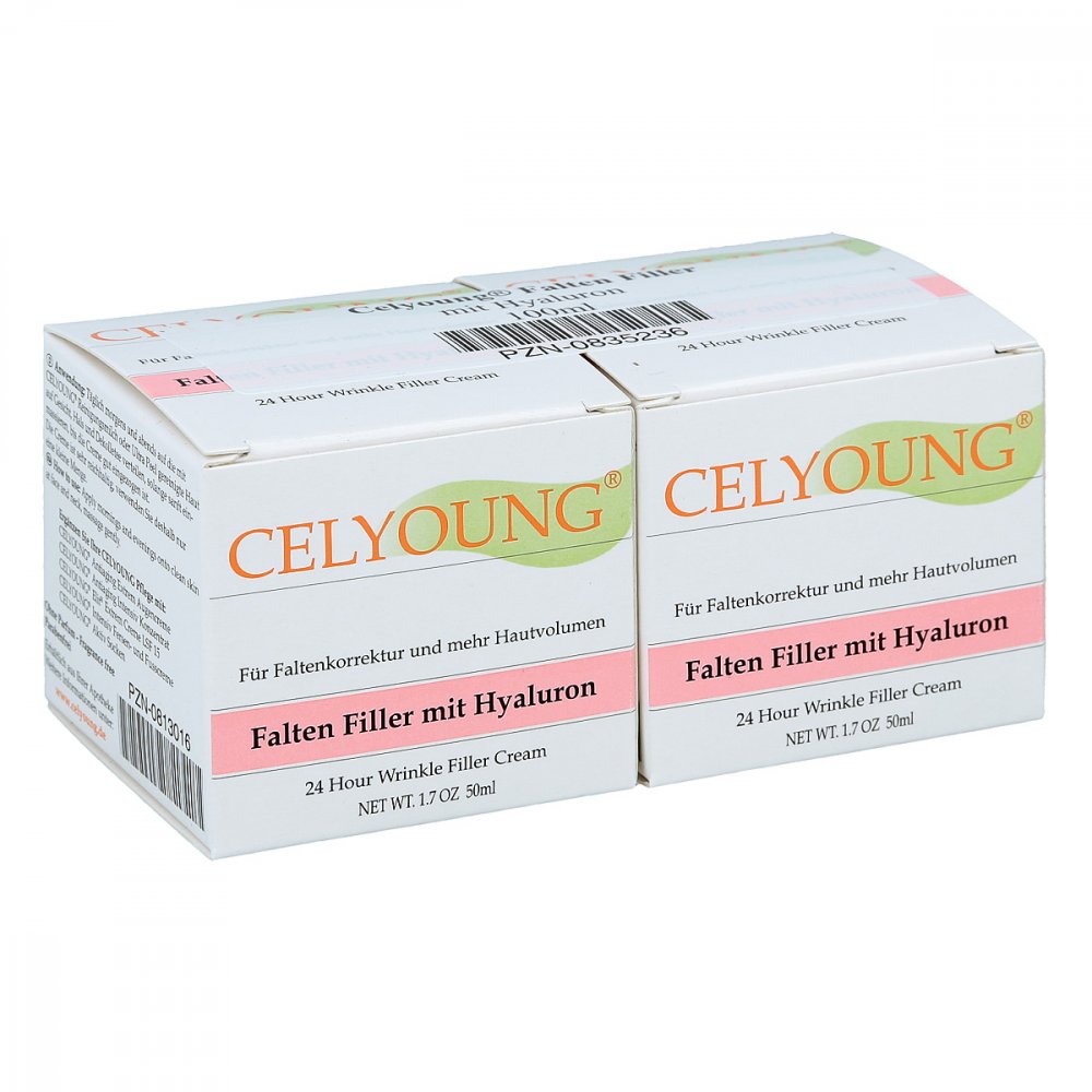Celyoung Wrinkle Filler with Hyaluronic Acid 100ml | Intensive Anti-Aging Moisturizing Cream with Hyaluronic Acid, Vitamin A & Vitamin E PZN 00835236