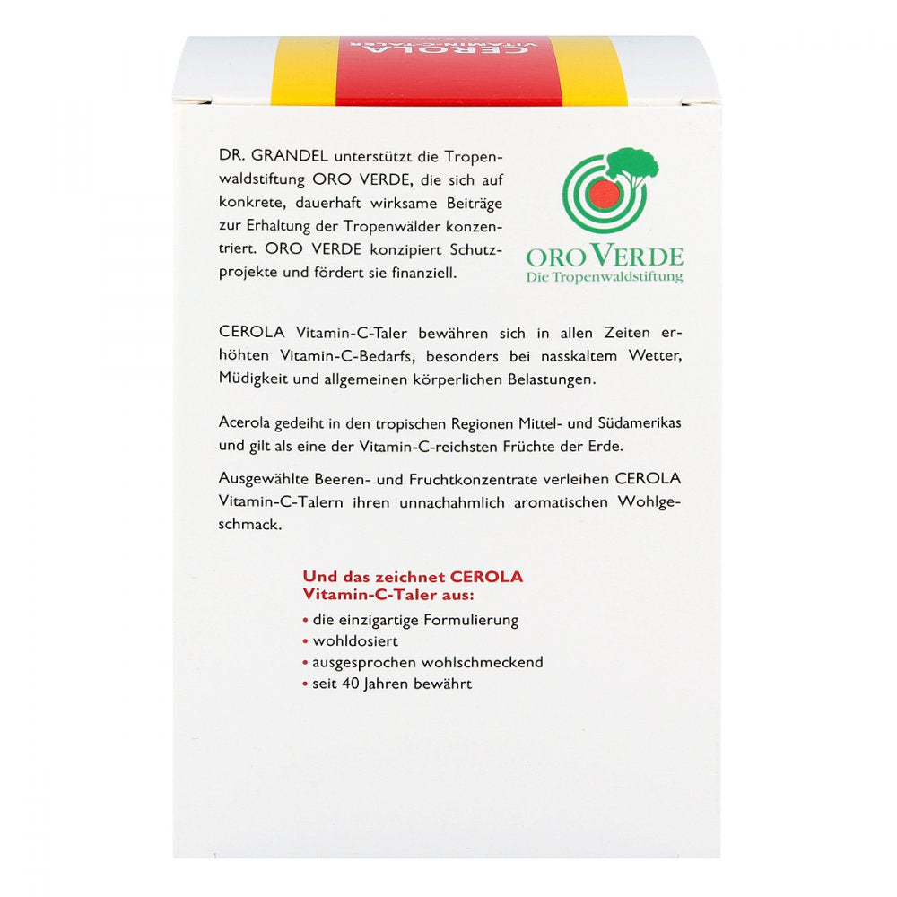 Cerola Vitamin C Lozenges Grandel – Acerola Vitamin C for Immune Support & Energy 96 pieces PZN 03106667