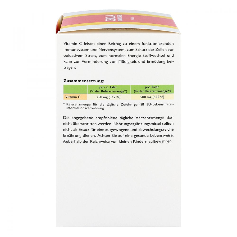 Cerola Vitamin C Taler Grandel, 96 pieces PZN 03106667