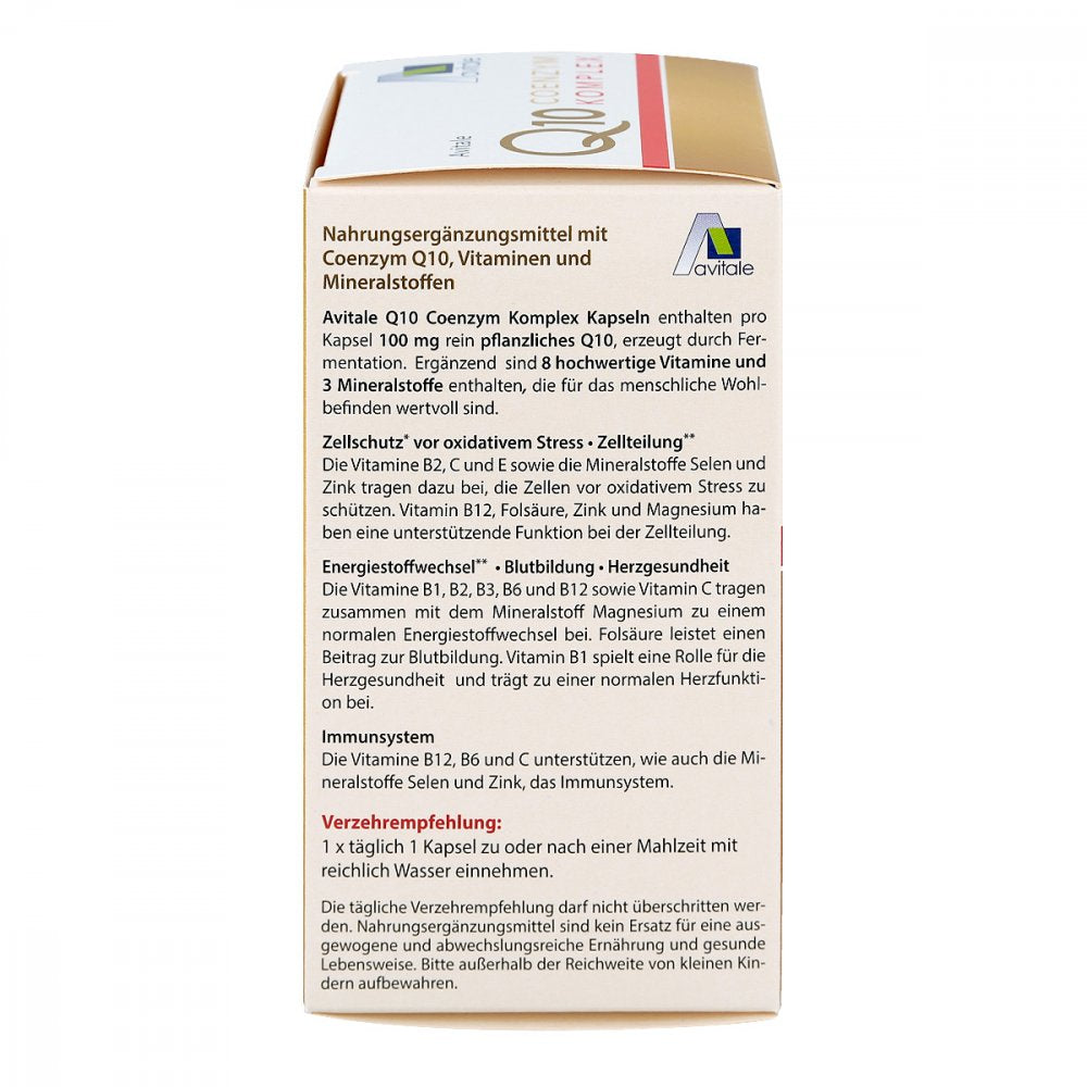 Avitale Coenzyme Q10 100 mg Capsules – Energy, Heart Health & Antioxidant Support, 120 capsules PZN 14217720