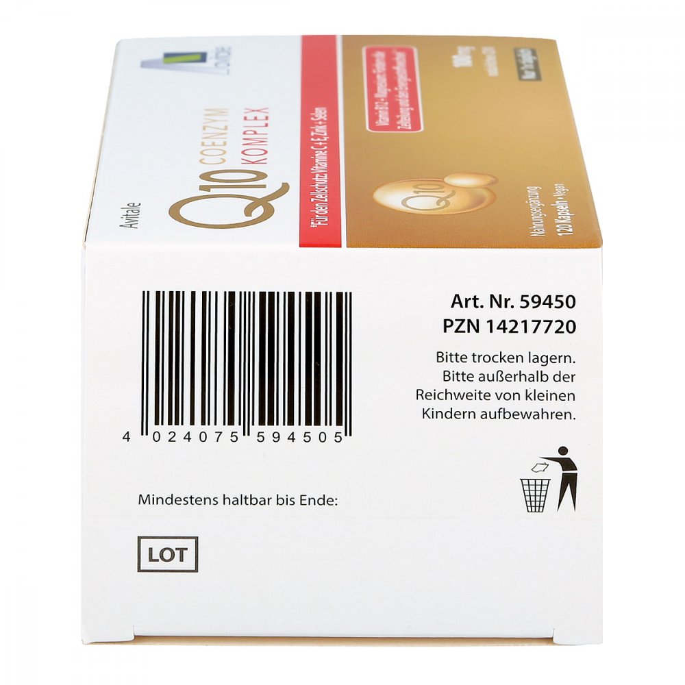 Coenzyme Q10 100 mg capsules + vitamins + minerals, 120 capsules PZN 14217720