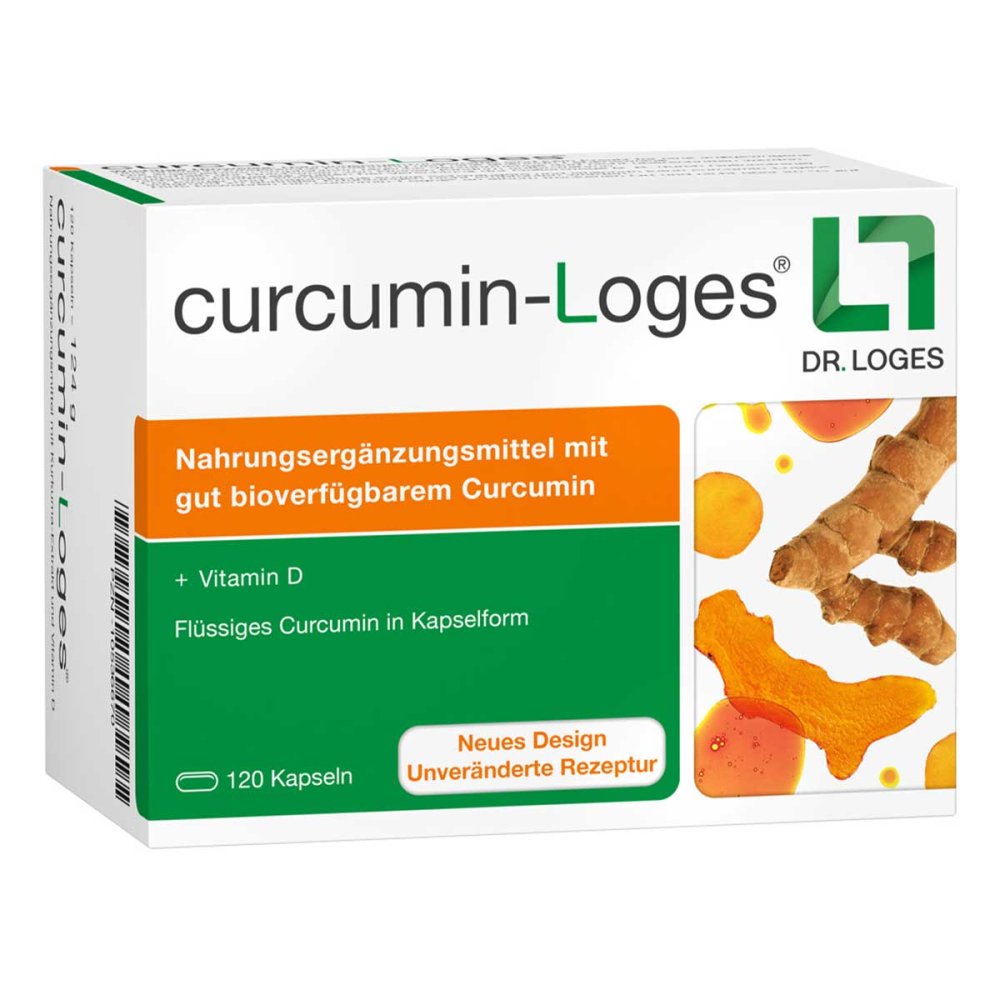 curcumin-Loges | High-Bioavailability Curcumin with Vitamin D3 | Micellar Curcumin Formula | 120 Capsules | PZN 10536670
