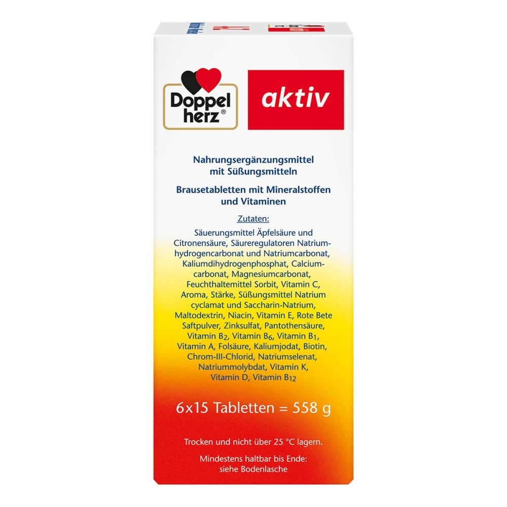 Doppelherz A-Z Multivitamin + Minerals | 21 Vitamins, Minerals & Trace Elements | Vitamin C, D, B Complex, Magnesium & Zinc | 90 Effervescent Tablets | PZN 19068911