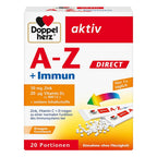 Doppelherz aktiv A-Z + Immun DIRECT 20 Sachets | Complete Multivitamin & Immune Support | 17 Essential Nutrients + Lutein | Orange Micro-Pellets | PZN 16687909