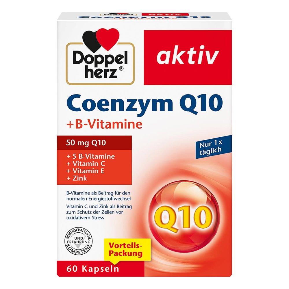 Doppelherz 辅酶 Q10+B 族维生素胶囊 60粒 PZN 11119862