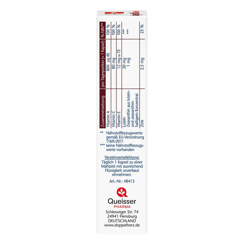 Doppelherz 叶黄素视力保养胶囊 30粒 x 3盒 PZN 16659161