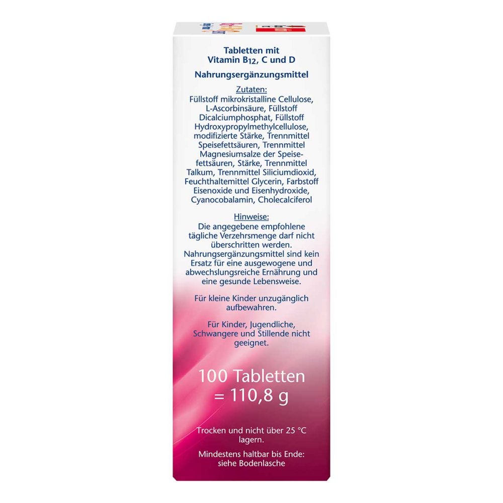 Germany Doppelherz B12 + C + D3 Depot Active Tablets 100 pcs PZN 16926521 Energy Immune Support Vitamin B12
