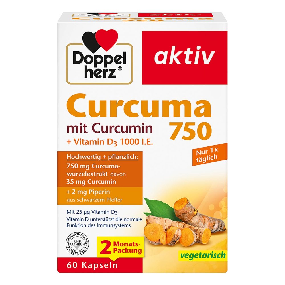 Doppelherz Curcuma 750 Capsules, 60 pcs PZN 15889806