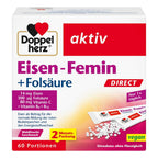Doppelherz 女性铁+叶酸营养素 60支装 x 3盒 PZN 18390639