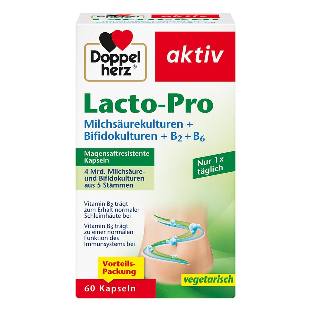 Doppelherz Lacto-Pro 胶囊，60 粒 PZN 19297801