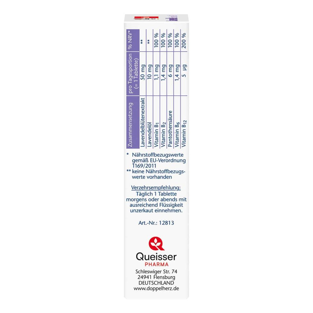 Doppelherz Lavender Extract + Oil Tablets, 30 pcs x 4 packs PZN 11174275