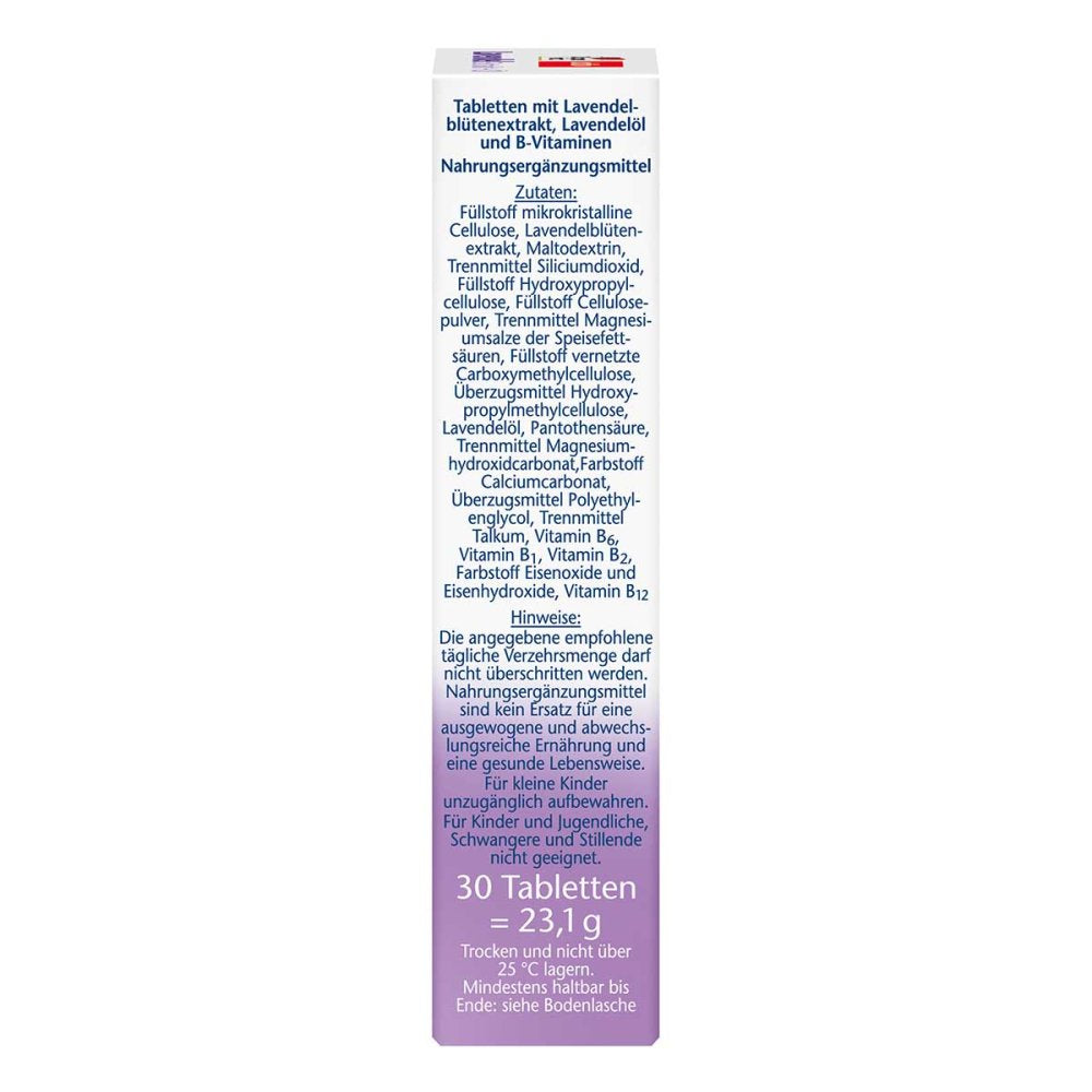 Doppelherz Lavender Extract + Oil Tablets, 30 pcs x 4 packs PZN 11174275